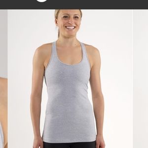Lululemon Cool Racerback Heathered Coal Wee Stripe